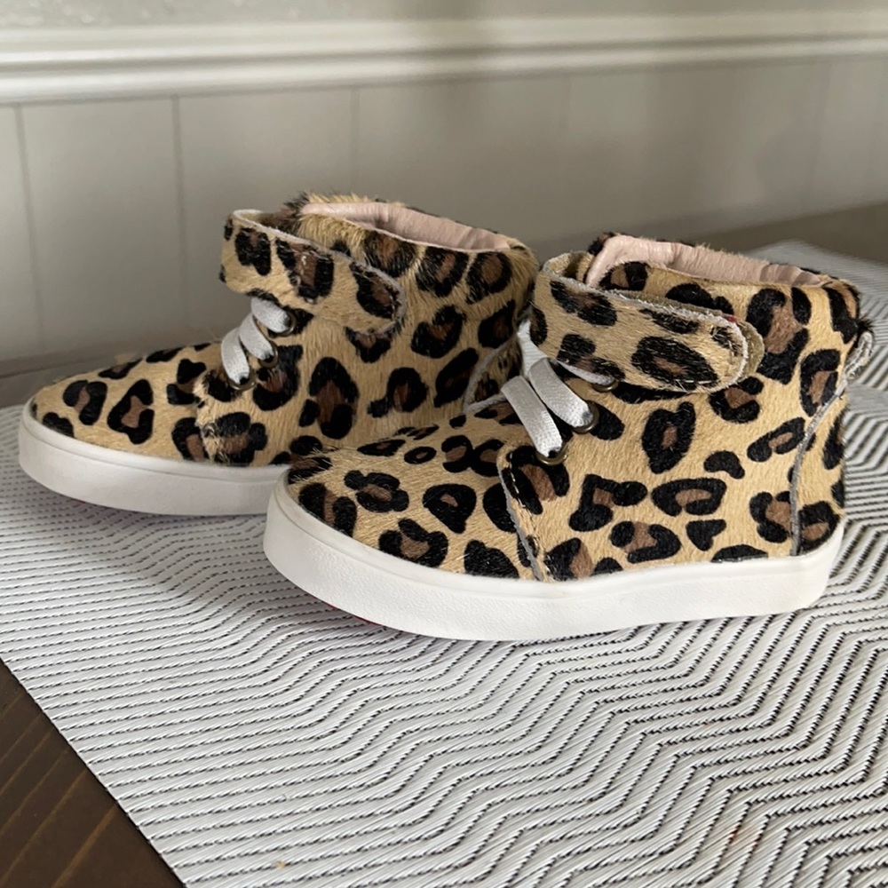 Leopard red bottom high tops